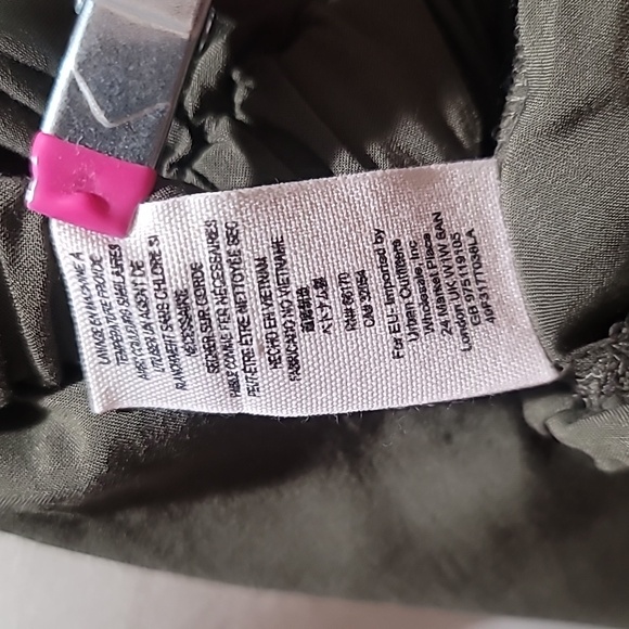 FREE PEOPLE Large Olive Green Button Down Bat Wing Bohemian Hippie Rayon Blouse - Picture 16 of 16